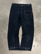 Jeans Vintage Levis Engineered Gamba Twistata Baggy Denim Fibbia Posteriore Uomo Taglia 34