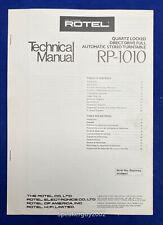 Manuale tecnico giradischi