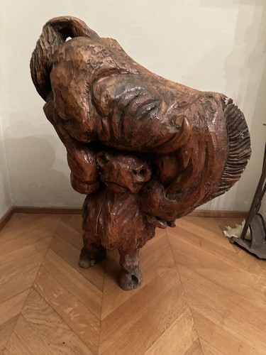 Scultura legno massello - in,