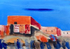 SALVATORE MAGAZZINI- MARRAKECH - Olio Su Tavola cm 20x30 - CORNICE OMAGGIO