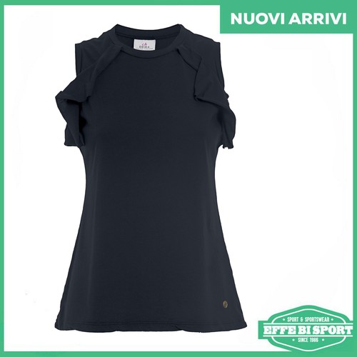Shirt smanicata con volant - t,