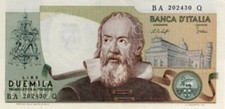 Banconota 2000 Lire Galileo