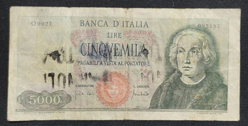 5000 lire colombo - 1°, tipo