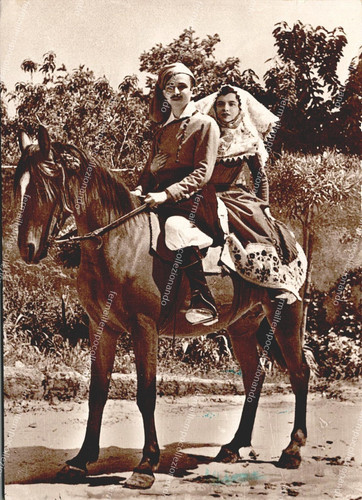 De152 cartolina costumi sardi - costumi,