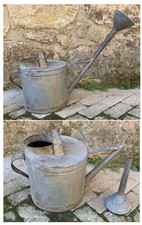 Antico innaffiatoio in zinco giardino primi '900 circa piante fiori annaffiatoio