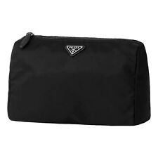 Pochette Prada Re-Nylon Necessaire Tessuto Nylon Nero Nera Pochette Grande Nuova con etichette