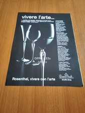 1982 ROSENTHAL MAITRE 13/66 BICCHIERI DESIGN MICHAEL BOEHM VINTAGE AD PUBBLICITA