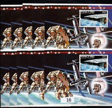 UG 5X GIBUTI - MNH - PERF + IMPERF - SPAZIO - NASA - USA - 1986