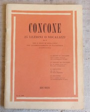 Concone 25 lezioni o vocalizzi op.10 per voce con accompagnamento pianoforte