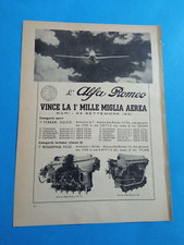 PUBBLICITA' 1951  MOTORE AEREO AMBROSINI S.7 ALFA ROMEO MILLE MIGLIA AEREA BARI