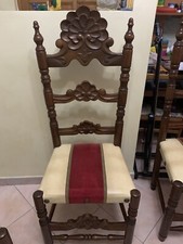 SEI sedie sala da pranzo antiche