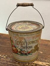 Secchiello in latta per mostarda di frutta Dondi Cremona primi’900-cm 25