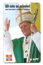 °PONTEFICE GIOVANNI PAOLO II - scheda telefonica CROAZIA - usata (vedi foto)°