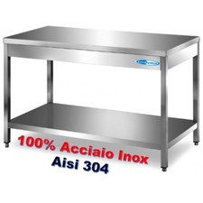 Tavolo In Acciaio Inox cm 60x70x85/90h  Per Gastronomia Professionale Cucine