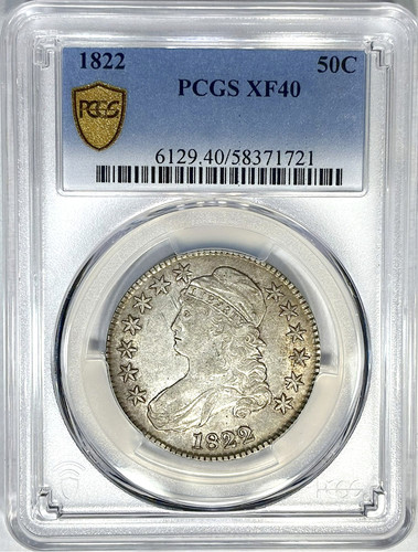 1822 50c pcgs - 50c,