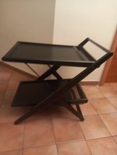 Carrello Portavivande FOPPAPEDRETTI in legno nero l.75x52h.65 come nuovo 