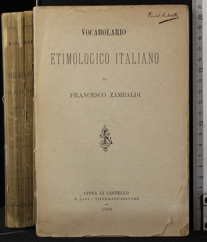 Vocabolario etimologico - vocabolario,