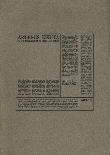 Artemis efesia significato - efesia., il