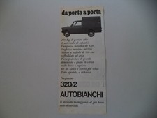 advertising Pubblicità 1967 AUTOBIANCHI FURGONE FURGONCINO 320/2