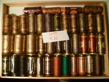 STOCK 39 SPOLE FILO DA CUCIRE COTONE TRE STELLE N° 40 - 50 BEIGE MARRONE VERDE