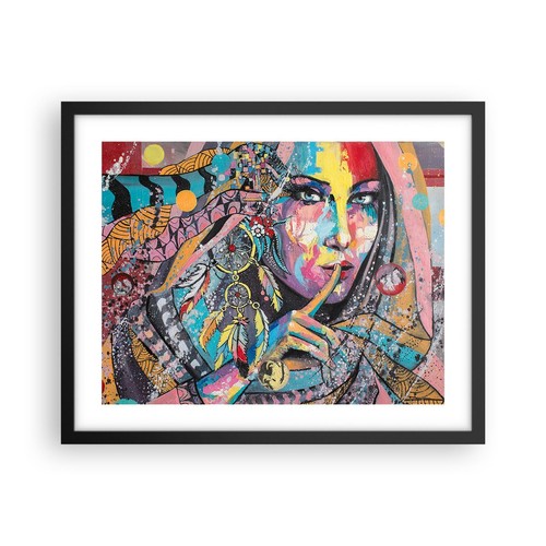 Poster 50x40cm donna folclore