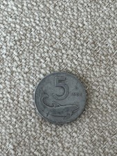 Moneta 5 LIRE DELFINO ITALIANA