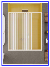 Box doccia per vasca 1 PVC in Plastica Apertura A soffietto Sopravasca nicchia 