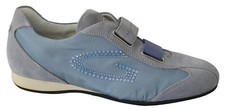 Scarpe ALBERTO GUARDIANI blu grigio borchie logo sneakers cinturino s. EU37 / US6,5