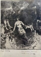 Franco Gentilini 1909-1981 Acquatinta Gloria Vana Firmata e Scrittura C.Puccini