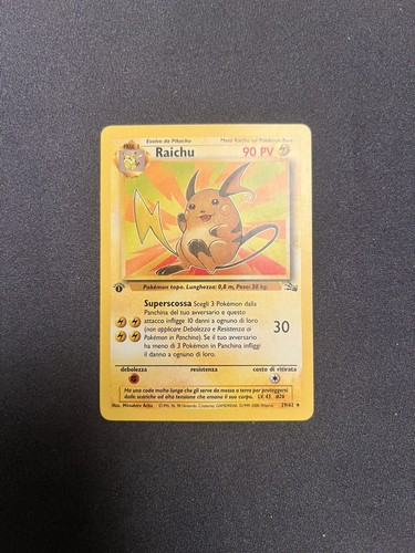 Carta pokemon raichu set - carta,