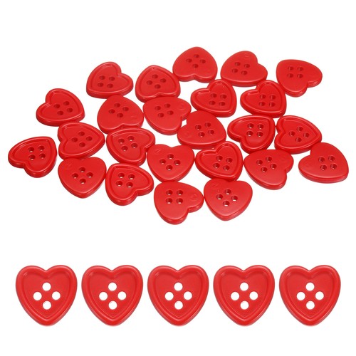 40pcs cuori resina - resina, bottoni
