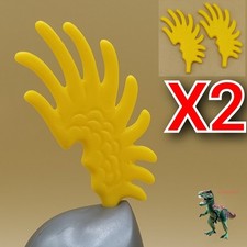 Playmobil X2 penna gialla - cresta decorativa - casco da cavaliere...