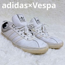Adidas Uomo 11.5US Collaborazione Sneakers Vespa Pelle Bianca Edizione Limitata Spo