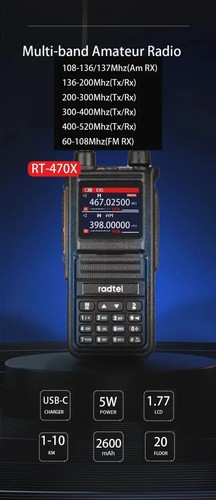 Radio radtel 470x bande - radio, rt-470x