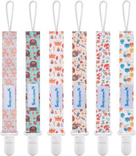 6 Pezzi Catenella Portaciuccio, Catenella Ciuccio per Bambini, Set Porta Ciuccio