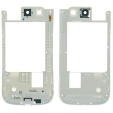 Samsung Galaxy S3 Neo i9301 custodia centrale cover telaio fotocamera vetro, bianco