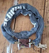 CATENA CON LUCCHETTO IN ACCIAIO  ANTIEFFRAZIONE 5MM  X L. 90 CM BICI  SCOOTER