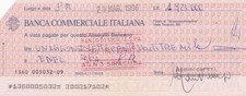 Siracusa - Assegno della Banca
