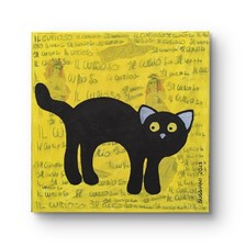 Quadro in Acrilico su Tela "Il Curioso" di Renzo Buggiani - 30x30cm 