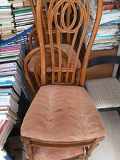 6 Sedie con schienale alto in stile Liberty, anni '60