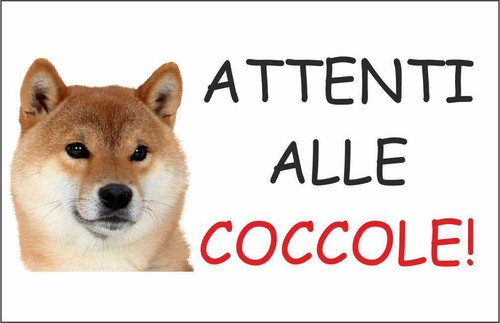 Cartello segnaletico shiba - -,