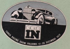 adesivo / sticker boutique GIGLIO IN Palermo / Targa RACING SHOW 1977