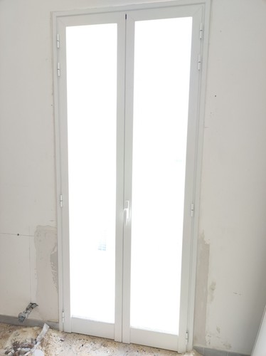Porta alluminio due ante - alluminio,