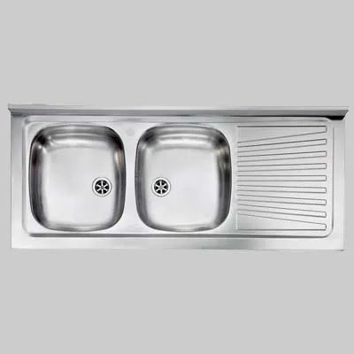 Lavello inox vasche appoggio - inox, 2