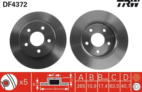 Dischi freno trw - dischi, df4372