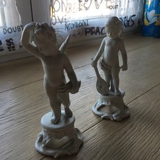 Coppia Di Putti  Cherubini Capodimonte