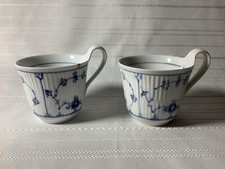 Tazza Royal Copenhagen blu scanalata semplice manico alto (set di 2) - ripara...