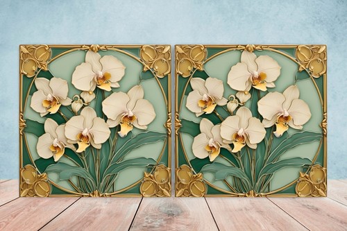 Piastrelle ceramica fiori - piastrelle, art