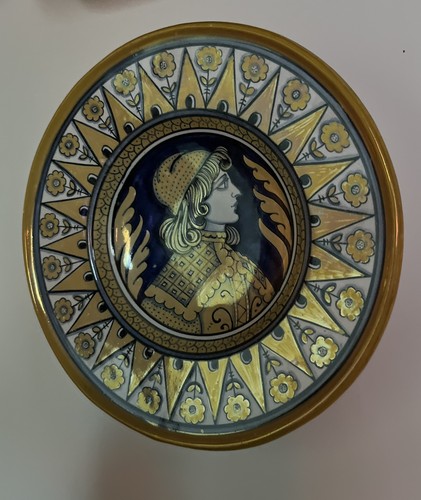 Tre piatti ceramica - , maiolica
