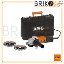 AEG SMERIGLIATRICE ANGOLARE 800W DISCO 125MM WS 8-125S LK1 + 2 DISCHI DIAMANTATI